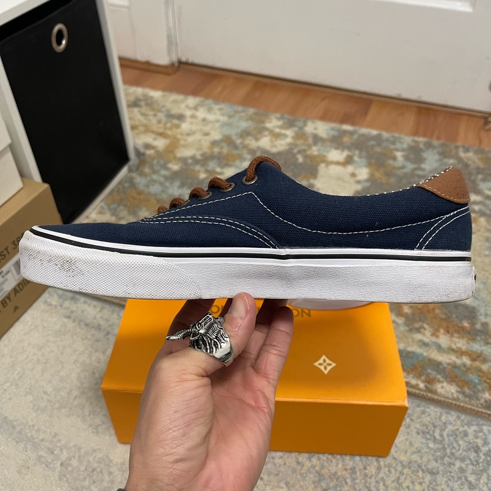 EUC Men’s Size 9 (Euro Sz 42) Vans Era 58 C& L Lace-up Sneakers In Navy/White - Picture 8 of 13